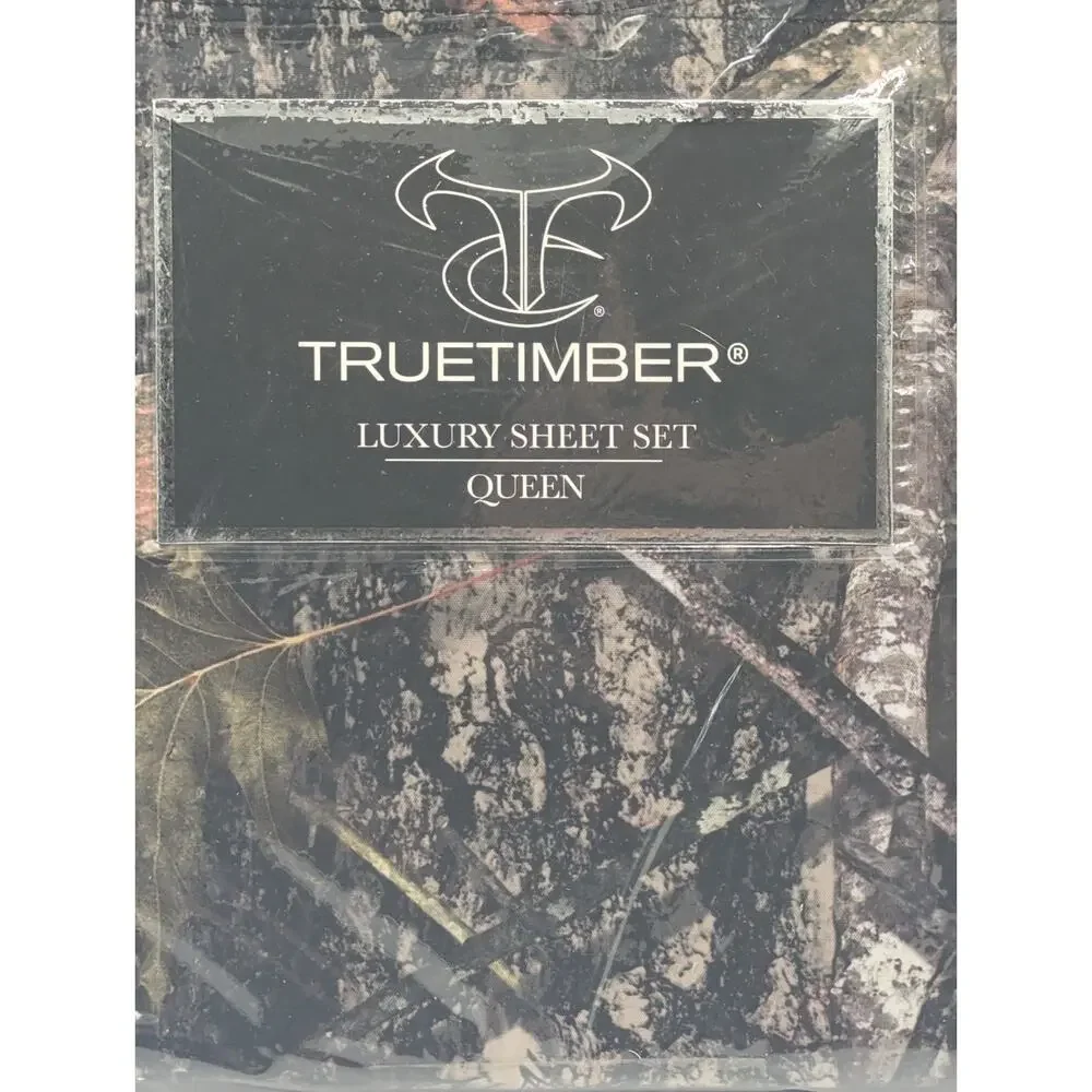 Truetimber 4pc Queen Size Luxury Conceal Camo Sheet Set Brand New